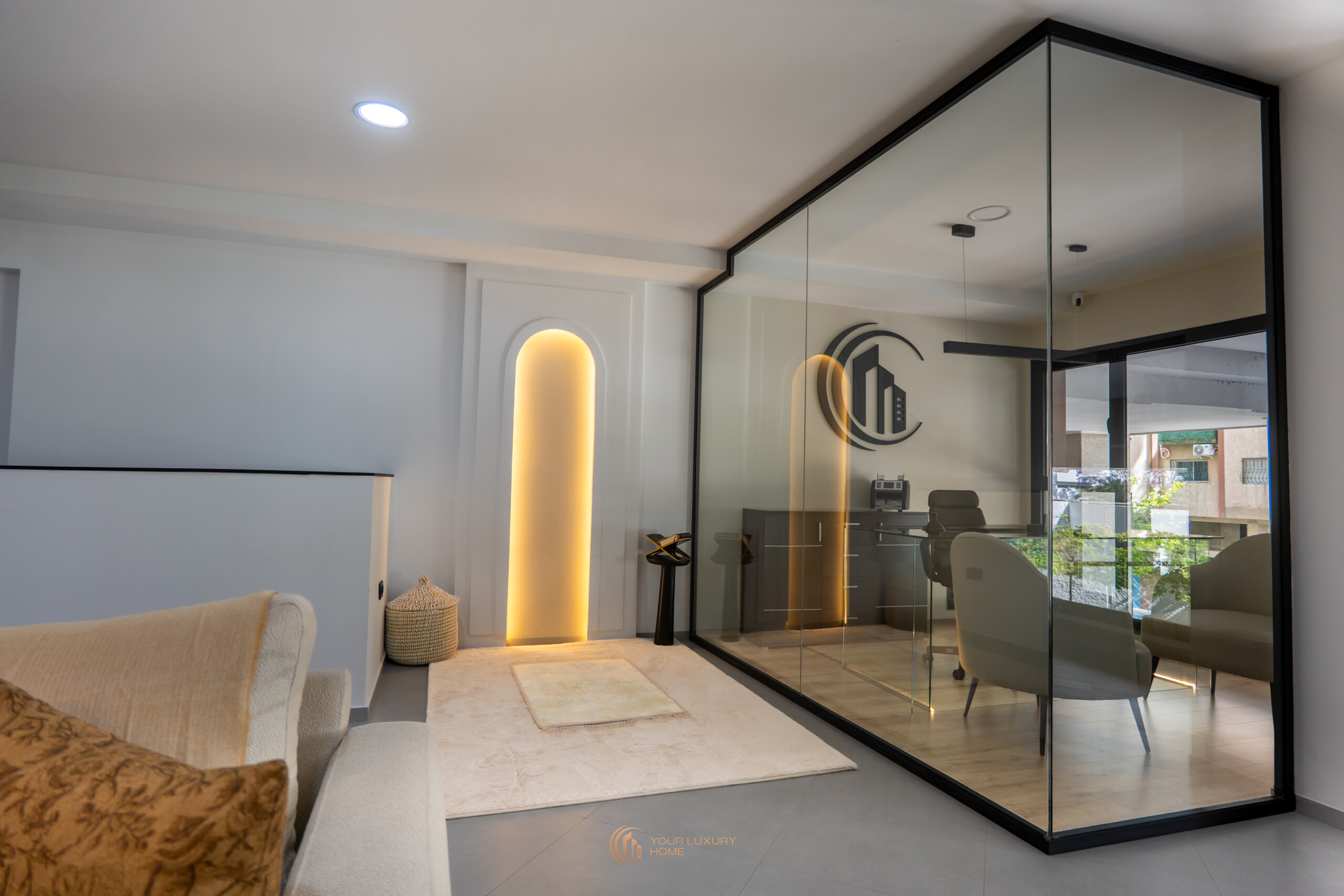 Bureau privé vitré